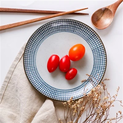 Antik japansk stil keramiska mattallrikar