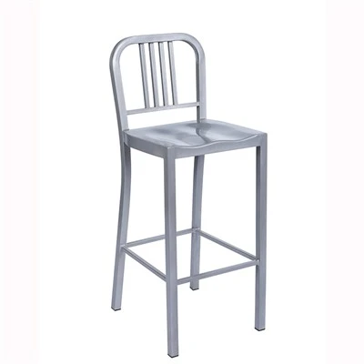 Bistro Grey Steel Navy Barstol
