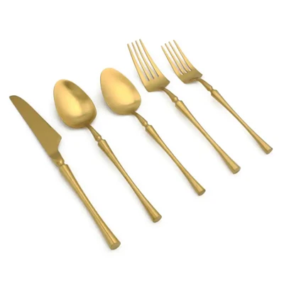 Matt silver rostfritt stål bestick och bestick set